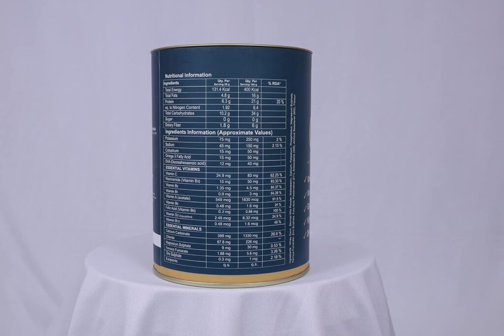 Calowries Protein Powder Pack Back View