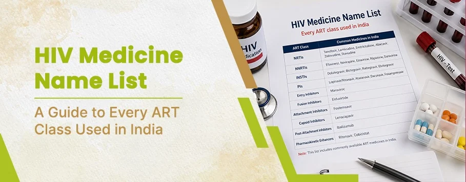 HIV medicine name list of ART drug classes used in India
